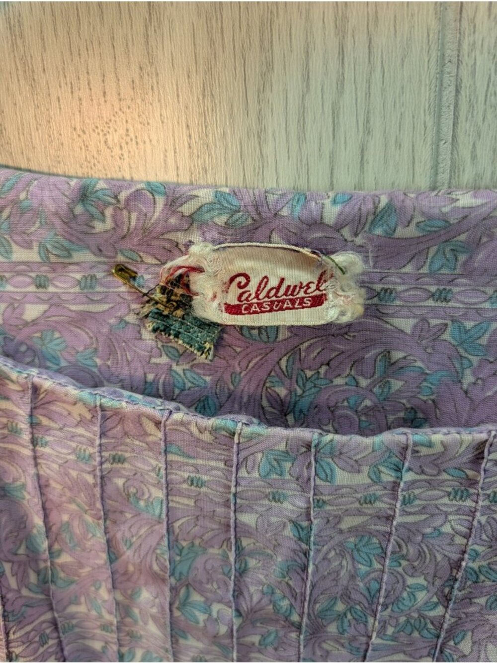 Vintage 50’s-60’s Caldwell Casuals Floral Dress Women’s 100% Bemberg Rayon Yarn - Picture 7 of 10